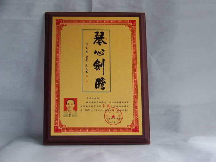 2007年琴心剑胆获金奖