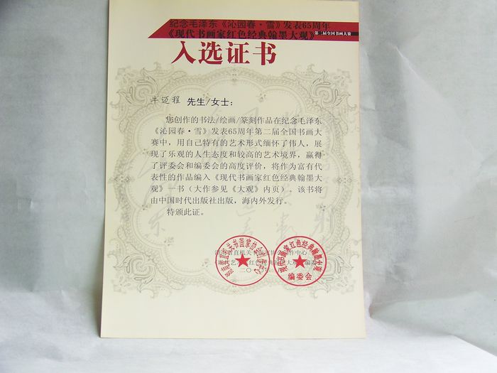 2010年1月沁园春雪